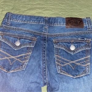 EUC-Seven 7 Straight Leg Thick Stitch Jeans